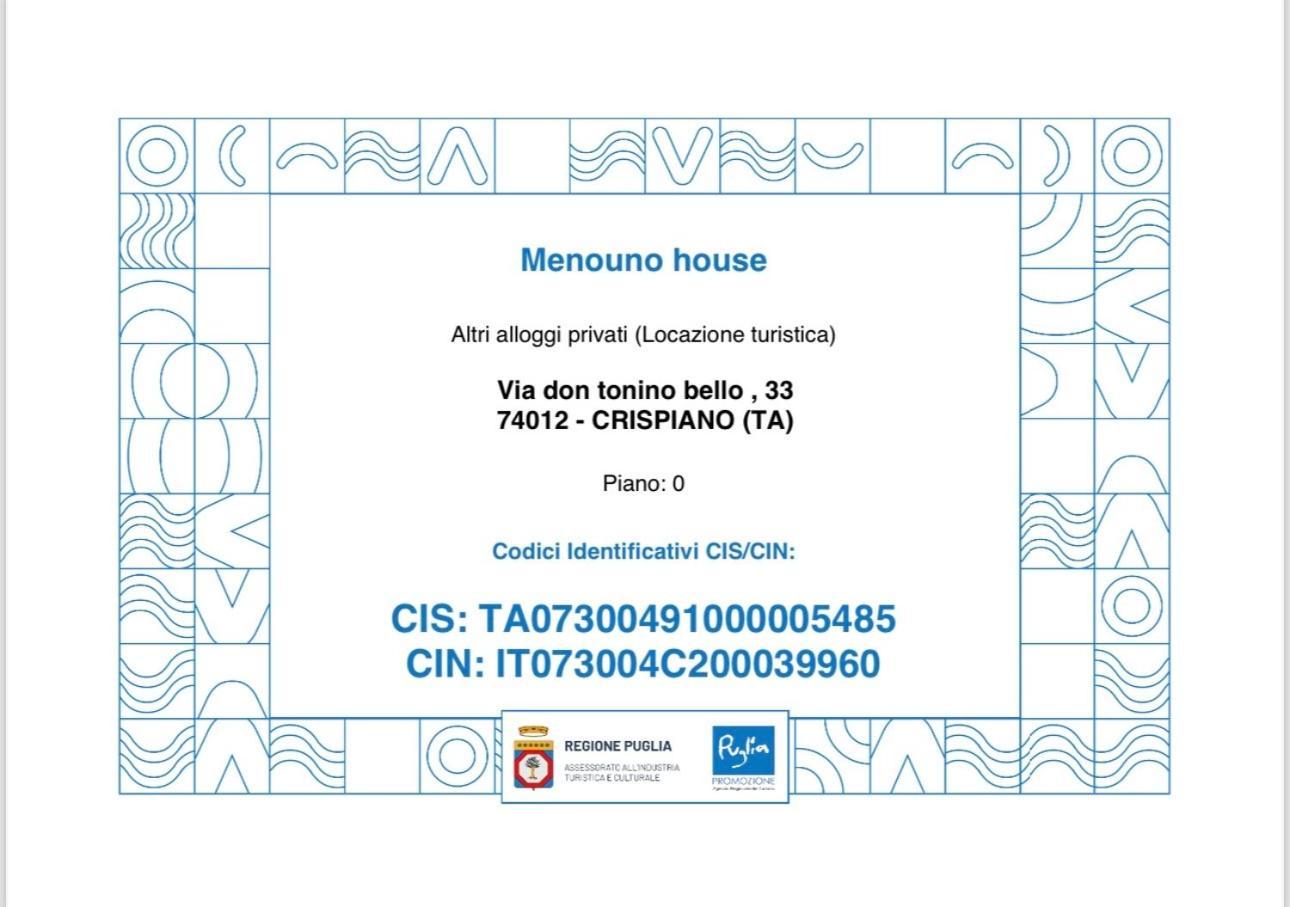 Menouno House Apartment Crispiano Exterior foto
